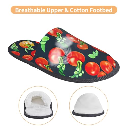 Tomatoes Print House Slippers For Women And Men,Soft Slippers With Memory Foam,Non-Slip Indoor Home Shoes3