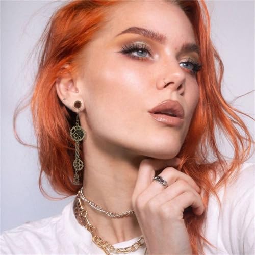 Handmade Steampunk Gears Earrings for Women Vintage Steam Gear Earrings Gothic Antique Clockwork Earrings Halloween Jewelry (Gears B)4