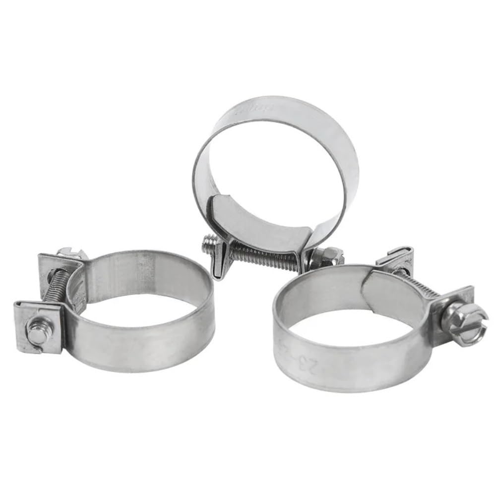 Colliers De Serrage Tuyau Essence Acier Inox 304 - Lots De 5 - 24-26mm (ou Autres Tailles)