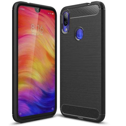 Amazon Brand - Solimo Rubber Soft & Flexible Hybrid Back Phone Case for Xiaomi Redmi Note 7 / Redmi Note 7 Pro / Xiaomi Redmi Note 7s (Black)