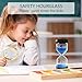 5 Minute Sand Timer, Plastic Hourglass Hour Glass Timer, Acrylic Sand Clock, Small Sand Watch 5 Min for Kids, Toothbrush, Classroom, Games (Blue)
