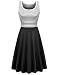 Herou Women Striped Sleeveless Soft Cotton Tank Dress(Black,Medium)