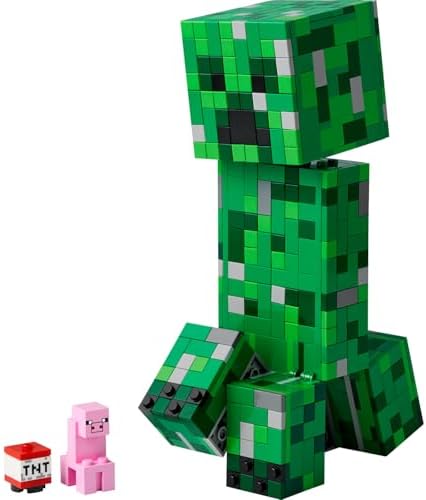 LEGO Minecraft Creeper 21276 - Video Oyunu Seven 10 Yaş ve Üzeri Çocuklar için Yaratıcı Aksiyon Figürü Yapım Seti, Doğum Günü Hediyesi (665 Parça) - Görsel 2