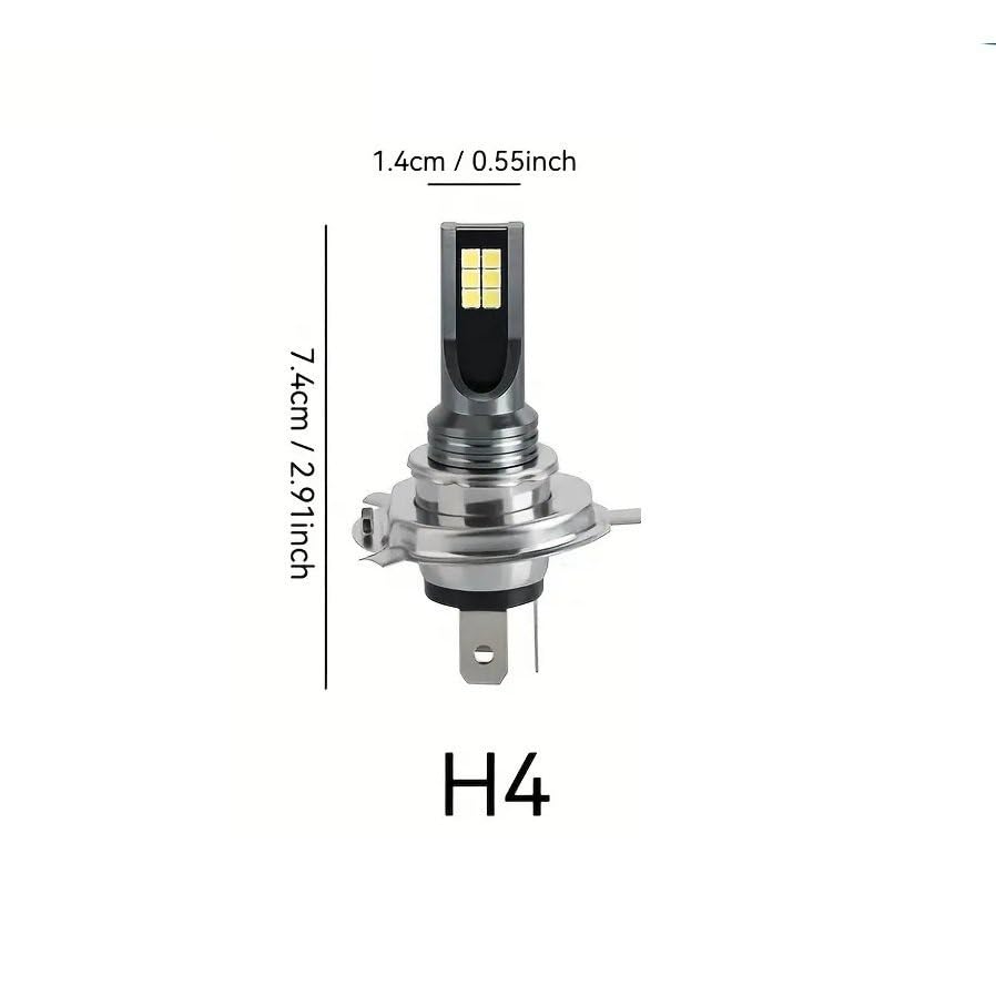 Faros LED coche H4 9003 bombilla para luces antiniebla de 12V y 80W kit de iluminación automotriz 3