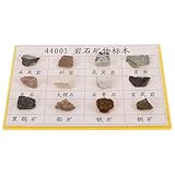 Kit d'identification de roches – idéal pour la collection, l'exposition et le recueil d'échantillons de roches minérales aux caractéristiques et textures distinctes, faciles à identifier, pour les cours de géologie