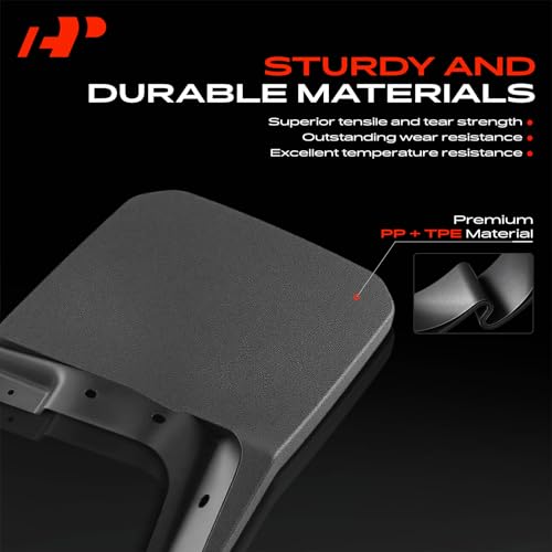 Image of A-Premium Mud Flaps, No Drilling Required Splash Guards with Accessories | Compatible with Jeep Gladiator JT Series Willys /Sport , Set of 2 Front side