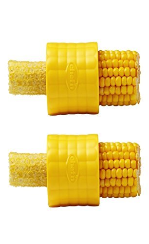 Dénudeur de maïs jaune Chef'n Cob outil de cuisine ergonomique lot de 2