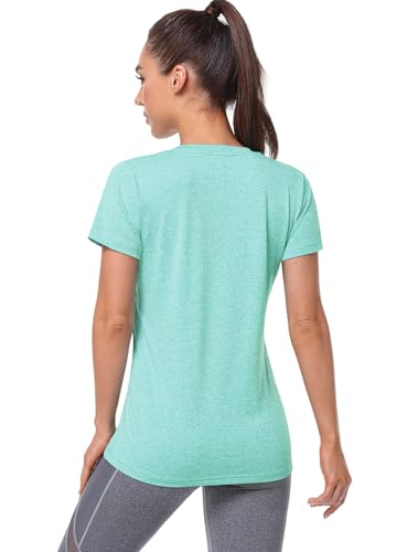 Xelky 3-4 Pack Women's Dry Fit Tshirt Short Sleeve Moisture Wicking Athletic Shirts Sport Activewear Tee V Neck Workout Top4