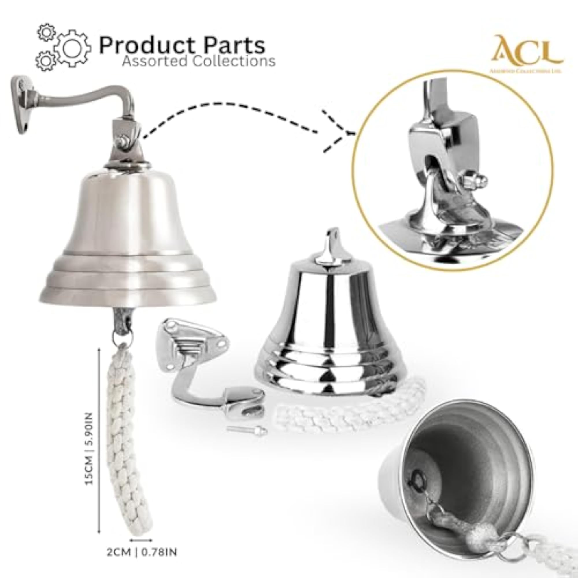 Last Orders Wall Mounted Chrome Silver Door Bell