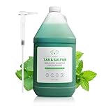 Tar & Sulfur Dog Shampoo and Conditioner – Puppy Essentials, Gentle Puppy-Friendly Formula for Deep Cleansing and Smelly Dogs, Coat and Skin Care Support, 1 Gallon with Pump