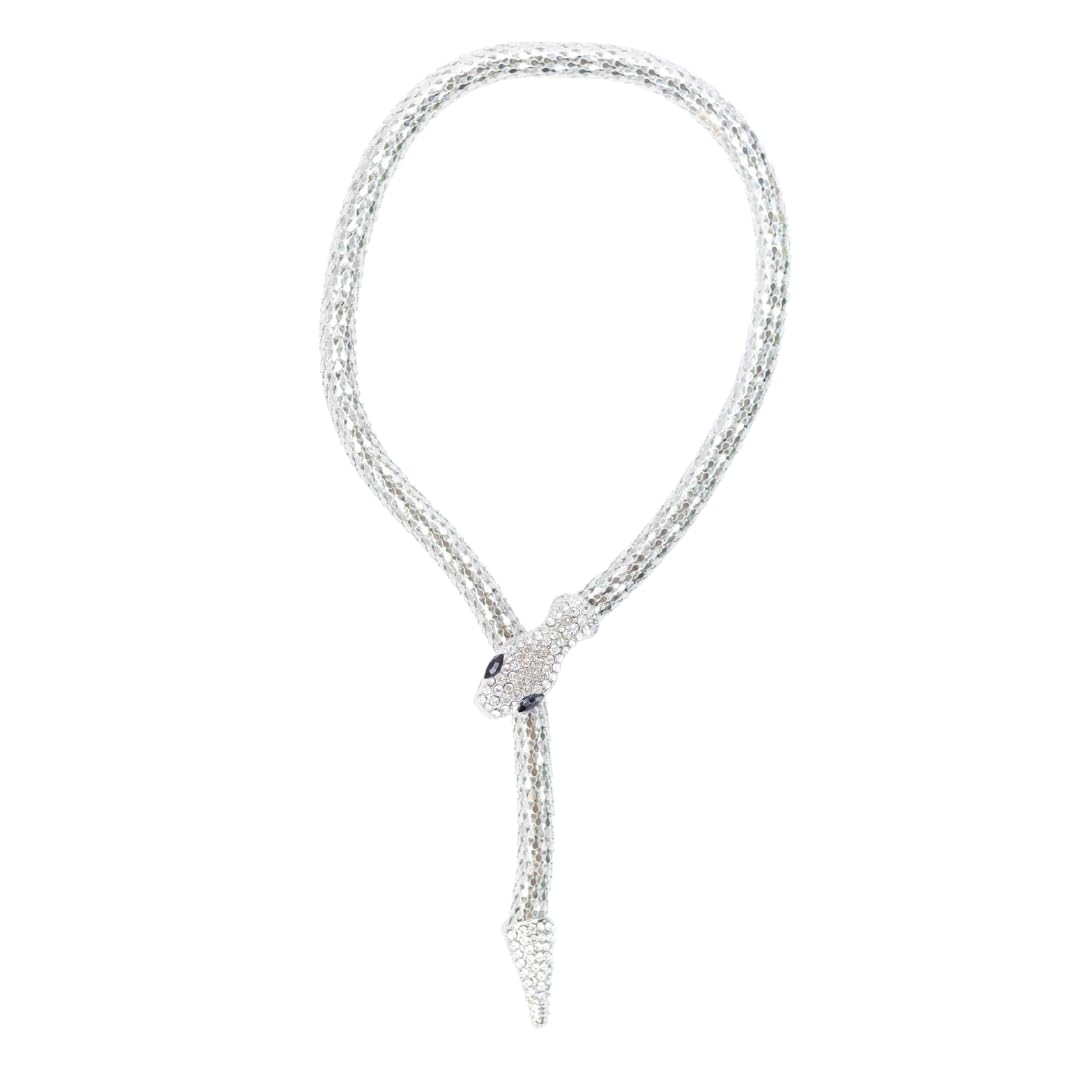 VIANA JEWELS Metal Fashionable Full Diamond Personalized Exaggerated Trendy Versatile Luxurious Silver Snake Shape Collar Necklace, Suitable For Women (B0D2R4H6NV) Amazon Price History, Amazon Price Tracker