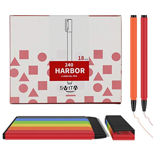SMTTW Bible Journaling Pens Colored Pens Bible Highlighters and Liquid Ink Pens No Bleed 0.5mm Fine Point Colorful Pens 6 color Planner Pens School Gifts?18 pack?