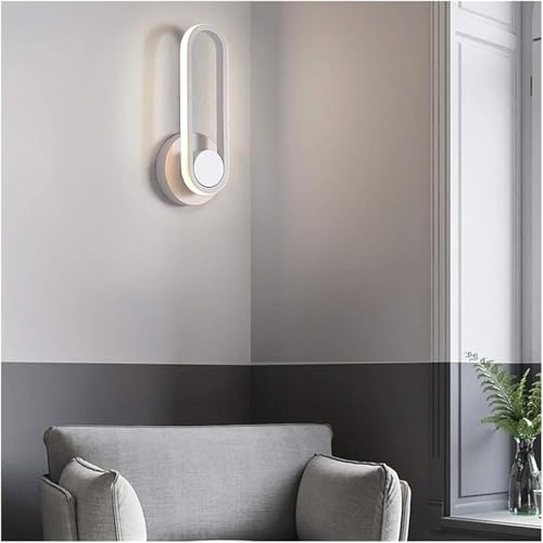 Lámpara de pared interior 12W blanca ovalada para decoración de pasillos 7