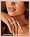 Diorra Silver Ring for Women, 4PCS Thin Sterling Silver Stackable Rings Set Cubic Zirconia Engagement Statement Wedding Bands for Women Size 5-10