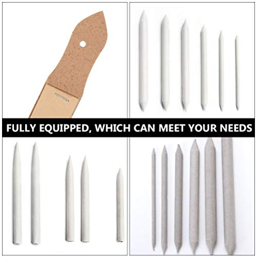 NUOBESTY 14 peças de tocos de mistura para desenho, arte, apagador, lápis de sombreamento, ferrament