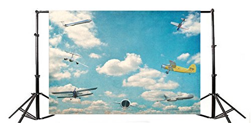 Yeele 6x4ft Aircraft Fly Photo Backdrops Vinyl Aircraft Model Flying Dream Baby Little Boy Party Photography Background Airplane Adult Pilot Portrait Photo Booth Video Shoot Wallpaper Studio Props