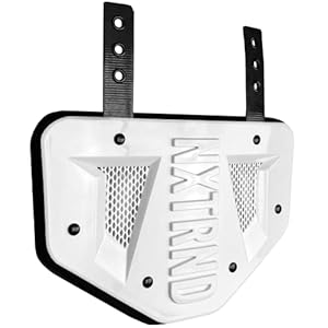 Nxtrnd Football Back Plate, Professional Football Backplates for Shoulder Pads (White, Youth)