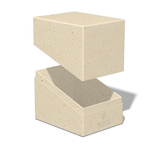 Image of Ultimate Guard RTE Boulder 133+, Deck Case for 133 Double-Sleeved TCG Cards, Natural Color, 87% Renewable, Made in Germany, Secure & Durable Storage