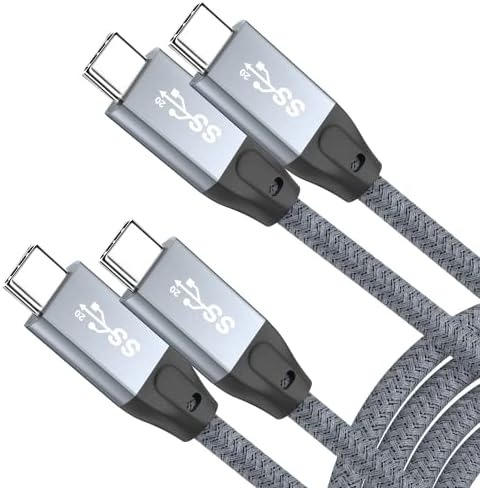 UseBean USB C to USB C Cable 100W 2M(2 Pack), USB 3.2 Type C Gen 2X2 20Gbps Data Transfer Type-C Cable PD Fast Charging,4K Video Monitor Cord,for Thunderbolt 3/4 MacBook Pro, iPad Pro,Galaxy S21/S20