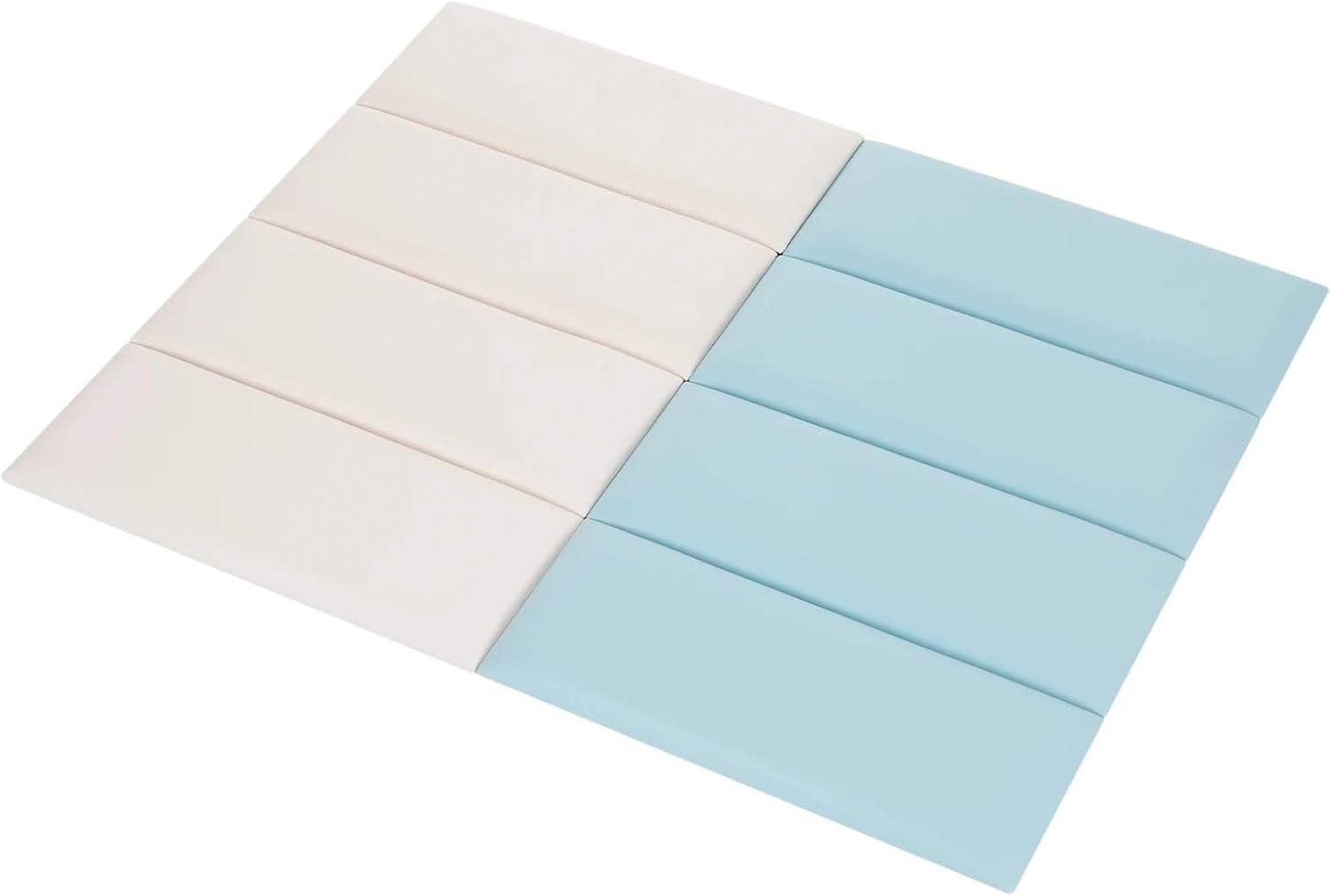 8PCS Self-Adhesive Soft Wall Panels Set Anti-Collision Padding 4 White Blue Easy Peel Stick Protection for Wall Peel