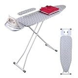 Tabla de planchar Relaxdays para plancha a vapor, blanco/gris