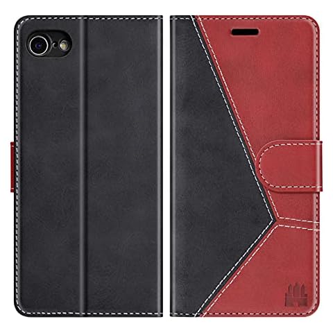 Caislean Wallet Case for New iPhone SE 2020 2nd Gen/iPhone 8 / iPhone 7, PU Leather Folio Flip Cover, RFID Blocking Card Holder Kickstand Magnetic Closure for iPhone SE 2020, iPhone 7/8 4.7" Red Cover