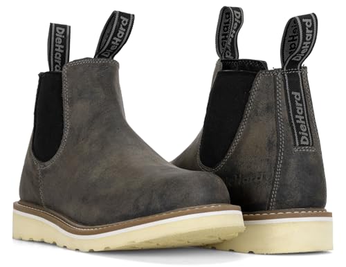 DieHard Colt Chelsea Boot, Full Grain Leather, Gray, Comfort Wedge Sole