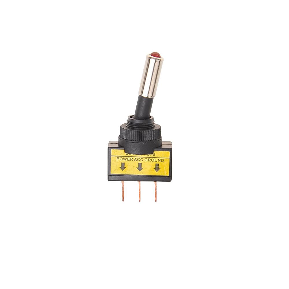 IWH 19023 Kippschalter 12V 20A Rote LED beleuchtet | 3 polig | Für PKW LKW Boot