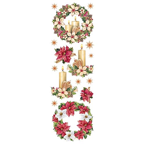 Adesivi Trasparenti Ideen Mit Herz - 10 Fogli 10x30 Cm, Motivi Natalizi Angeli E Fiori, Per Fai Da Te - 5