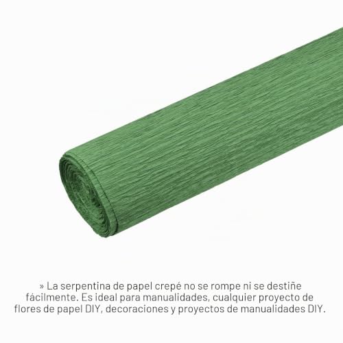 Miniatura 3 de Quarkzman 2 Rollos Papel Crepé, Verde Oscuro, 50x210cm A L , Papel Pinocho Serpentina De Papel Decoraciones Para Navidad Boda Ceremonia Fiestas Regalo Envoltura Decoración Manualidades Diy