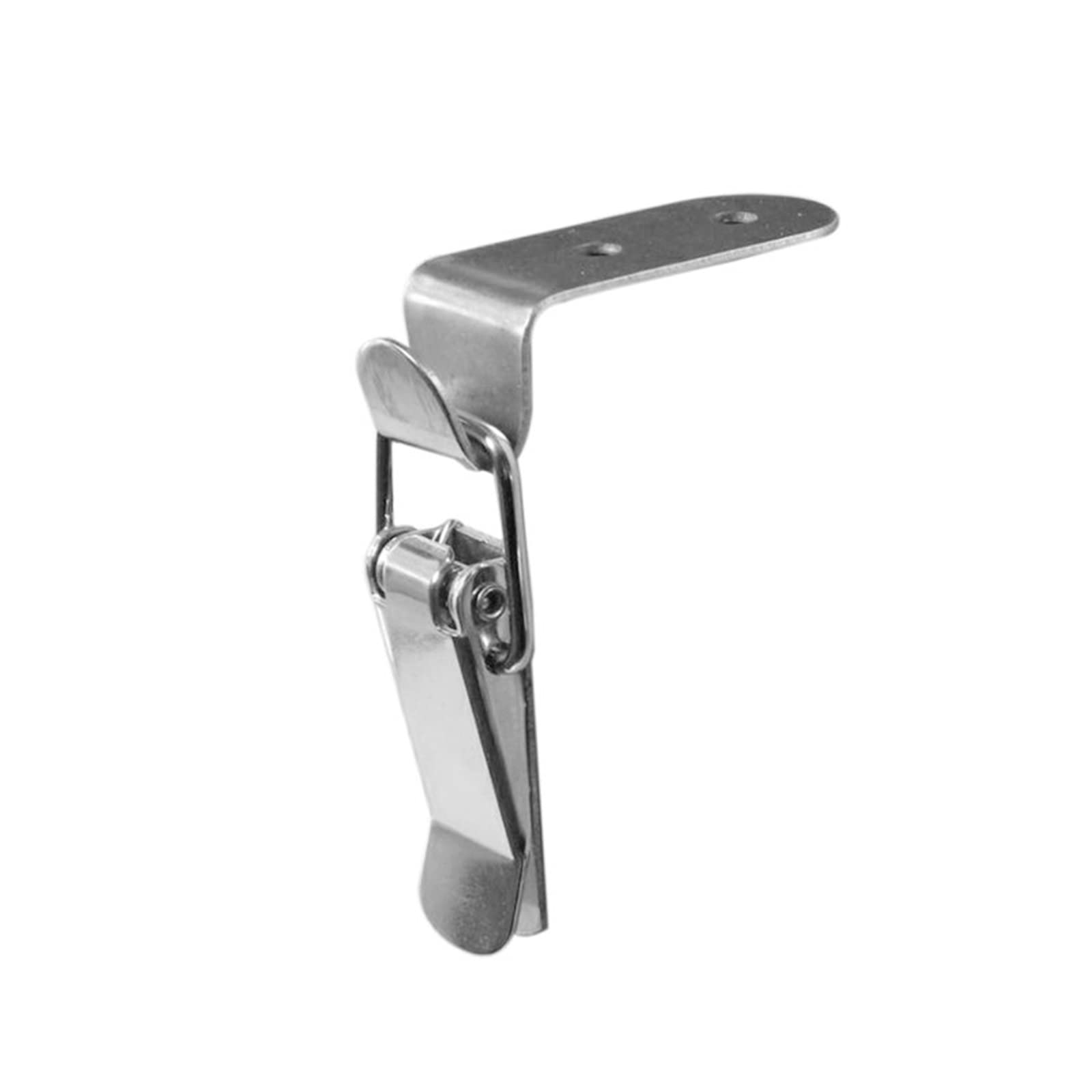 SFJSFIMQ Latch Lock Degrees Duck-Mouth Buckle Hook Lock Stainless Steel Spring Loaded Draw Toggle Latch Clamp Clip Silver Hasp Latch Catch Clasp
