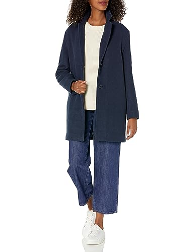 Tommy Hilfiger Damen Lightweight Everyday Soft Coat Wollmäntel, Marineblau, L