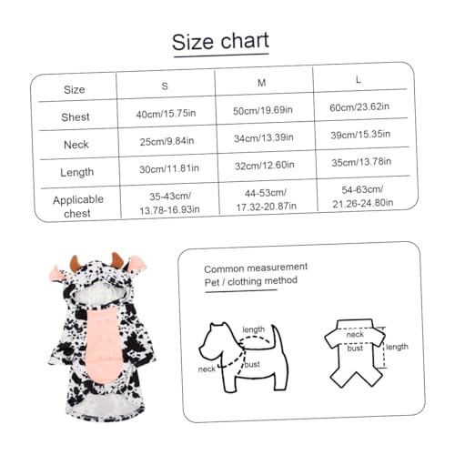 Disfraz de vaca para perro talla L ropa de mascota miniatura 2
