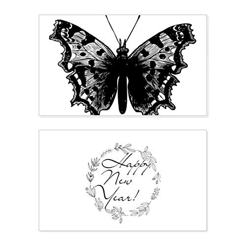 Tarjeta conmemorativa de mariposa negra: el regalo de Año Nuevo ideal y original