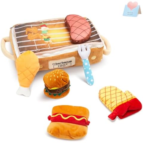 WEWILL 12'' Barbecue Plush Toy Set, Pack of 7, Grill Stuffed Animals Cover