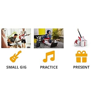 Rocktile Banger’s Pack Guitare electrique – Ensemble de Guitare électrique Rouge – Kit avec Ampli de 25 W, Housse… - Les Beatles, Paul McCartney, John Lennon, RIngo Starr, George Harrison Rocktile Banger's Pack Guitare electrique - Ensemble de Guitare électrique Rouge - Kit avec Ampli de 25 W, Housse… – Image 3