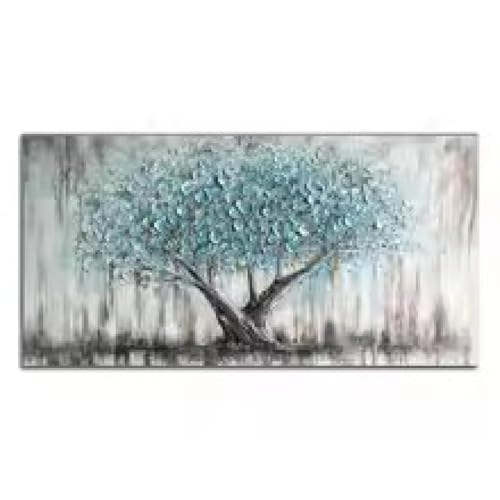 Affiches turquoise arbre de vie paysage abstrait déco murale 50x100 - 5