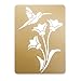 Darice Brass 3-1/4 Inch by 2-1/4 Inch Embossing Stencil, Bird and Flower