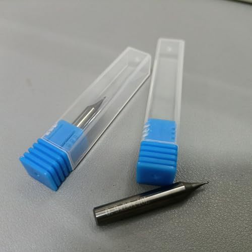 Image of Key Machine Milling Cutter for WENXING Q33 DEFU 368A Vertical Key Machine, 0.9mm Carbide Cutter End Mill For Laser Key Machines with Speeds Over 5000 rpm Spiral Cutting Edge Design, 0.9mm(2pcs)