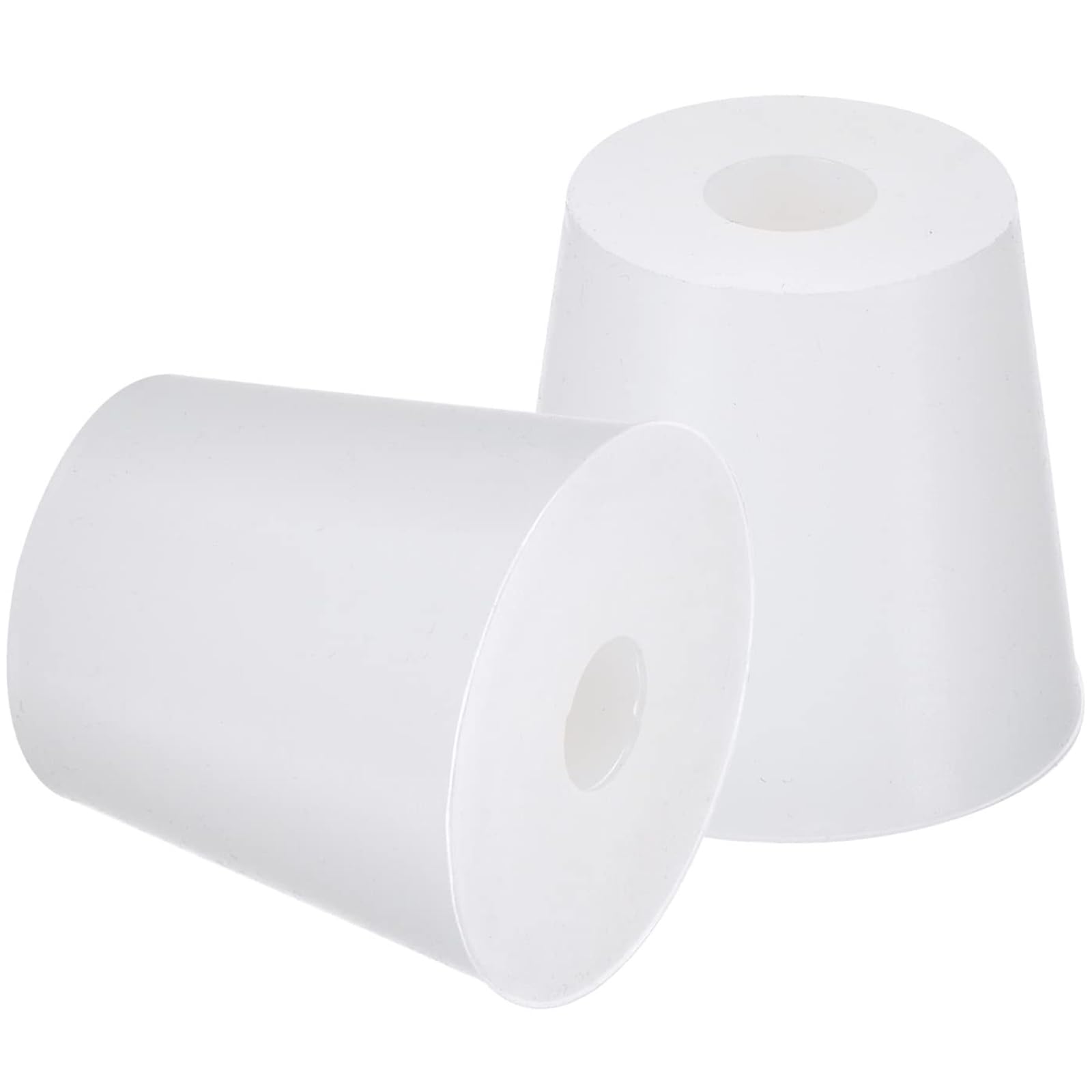 TOP-VIGOR 2Pcs Rubber Tapered Plug, 24mm to 28mm Drilled Silicone Stopper
