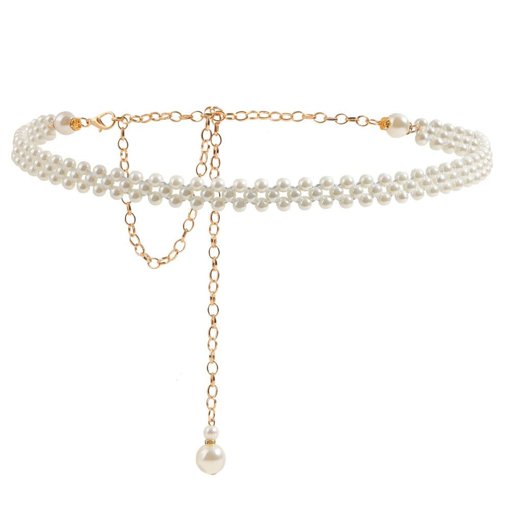 Pearl Belt Chain Pearl Waist Body Chain Belly Waist Chain Summer Beach Belly Body Accessories for Women-image-33