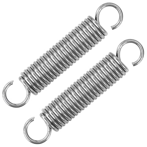 GUNGY Sprężyny przedłużające 75 mm Sprężyny naciągowe z hakiem Sprężyna ze stali nierdzewnej Średnica zewnętrzna 15 mm Drut Średnica 2,2 mm Siła Sprężyna 11,8 kg 2 sztuki
