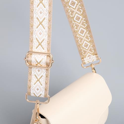 Image of chushui Metallic Thread Purse Strap for Women, Woven Replacement Bag Strap | Subtle Shine That Changes with the Light
