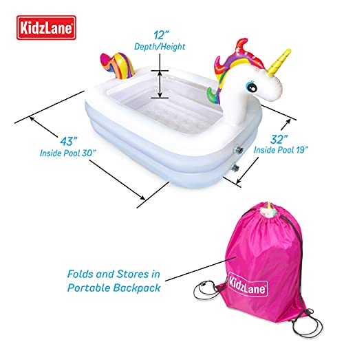 Kidzlane Unicorn Pool for Kids with Unicorn Pool Toys Small