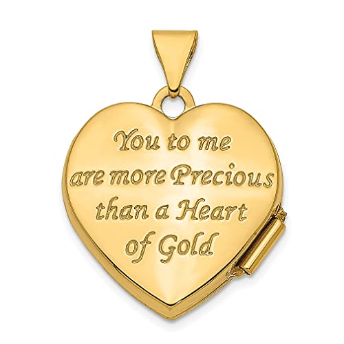 Ice Carats 14K Yellow Gold White Knotted Heart Of Reversible Locket Pendant Charm Fine Jewelry For Women Gifts For Her #TOP2