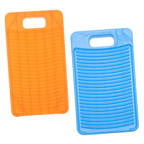 HOMOCONO 2個搓衣板洗衣神器 滑り止めデザイン ハンガー式収納可能 旅行や家用に便利な清掃洗濯ボード 衣類クリーニングになプラスチック製 手洗い時に手を傷めずエネルギー節約