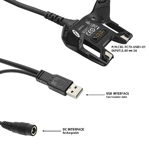 IYOUBOL USB Charger Cable with Adapter for Zebra Symbol TC70 TC75 CBL-TC7X-USB1-01 by IYOUBOL - Image 3