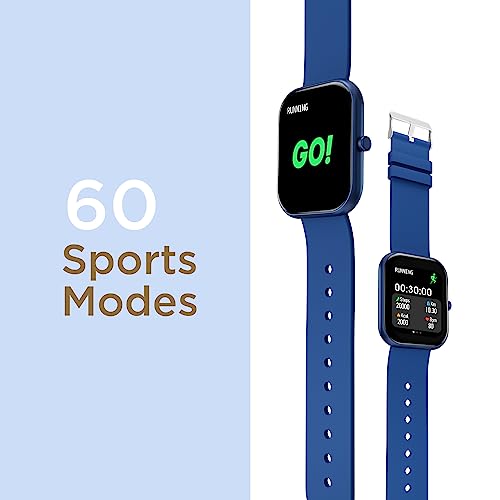 Image of Fire-Boltt Dazzle 1.83 inch Smartwatch Full Touch Largest Borderless Display & 60 Sports Modes (Swimming) with IP68 Rating, Sp02 Tracking, Over 100 Cloud Based Watch Faces (Navy Blue)