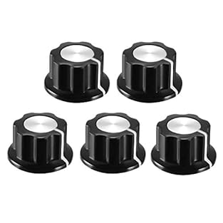 Widely use for guitar effect pedal knobs, amplifier control knobs, guitar parts accessories, and for controlling the effect of a variety of functions, such as level, speed, voice, etc. Easy to use, plastic control knob to be assembled to a potentiome...