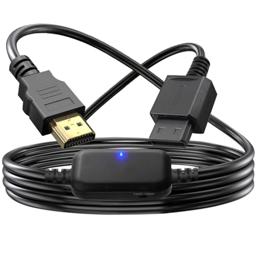 Wii Component Video Cable for Nintendo Wii & WiiU,True 1080P Wii2HDMI Adapter Converter Supports All Display Modes,YPbPr Component Signal Output, 2M/6.5FT